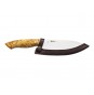 Helle 800 Dele Premiun Outdoor Chef's Knife with Curly Birch Handle