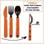 Jetboil TrailWare Lightweight Cutlery Set, Knife Fork & Spoon Cooking & Eating